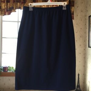 Navy blue straight skirt